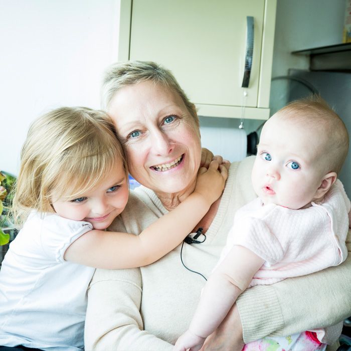 Sandy with her granddaughters